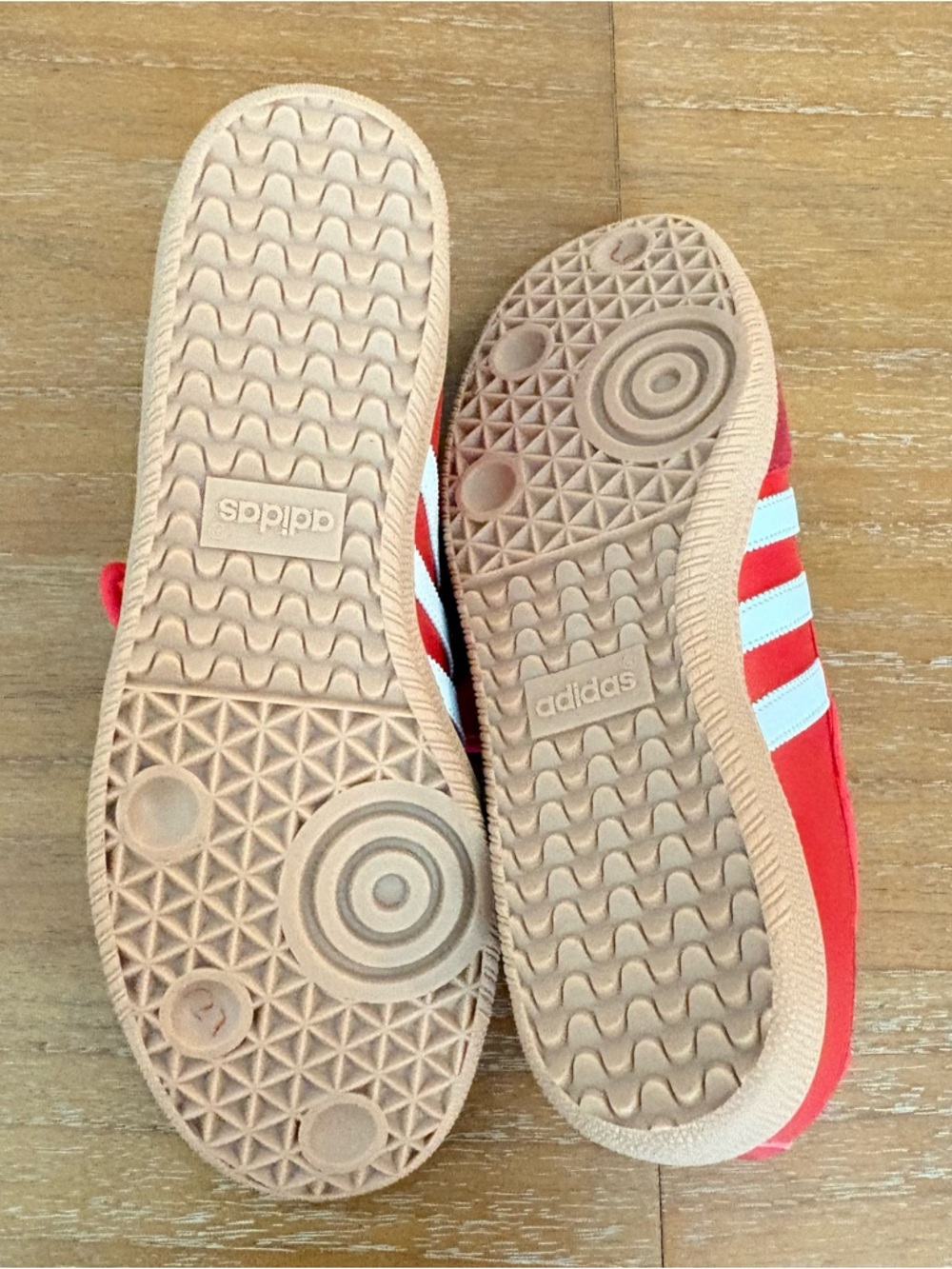 NWOB Adidas Samba Mary Janes Sneakers Red White Stripes Velcro Strap Closure - Picture 7 of 7